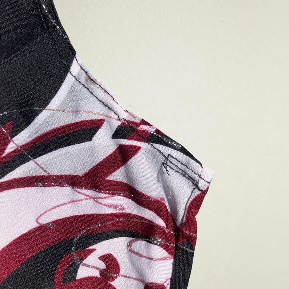 Swirl print babydoll tank top handkerchief hem groovy Y2K bohemian hippie 90s - Picture 6 of 6